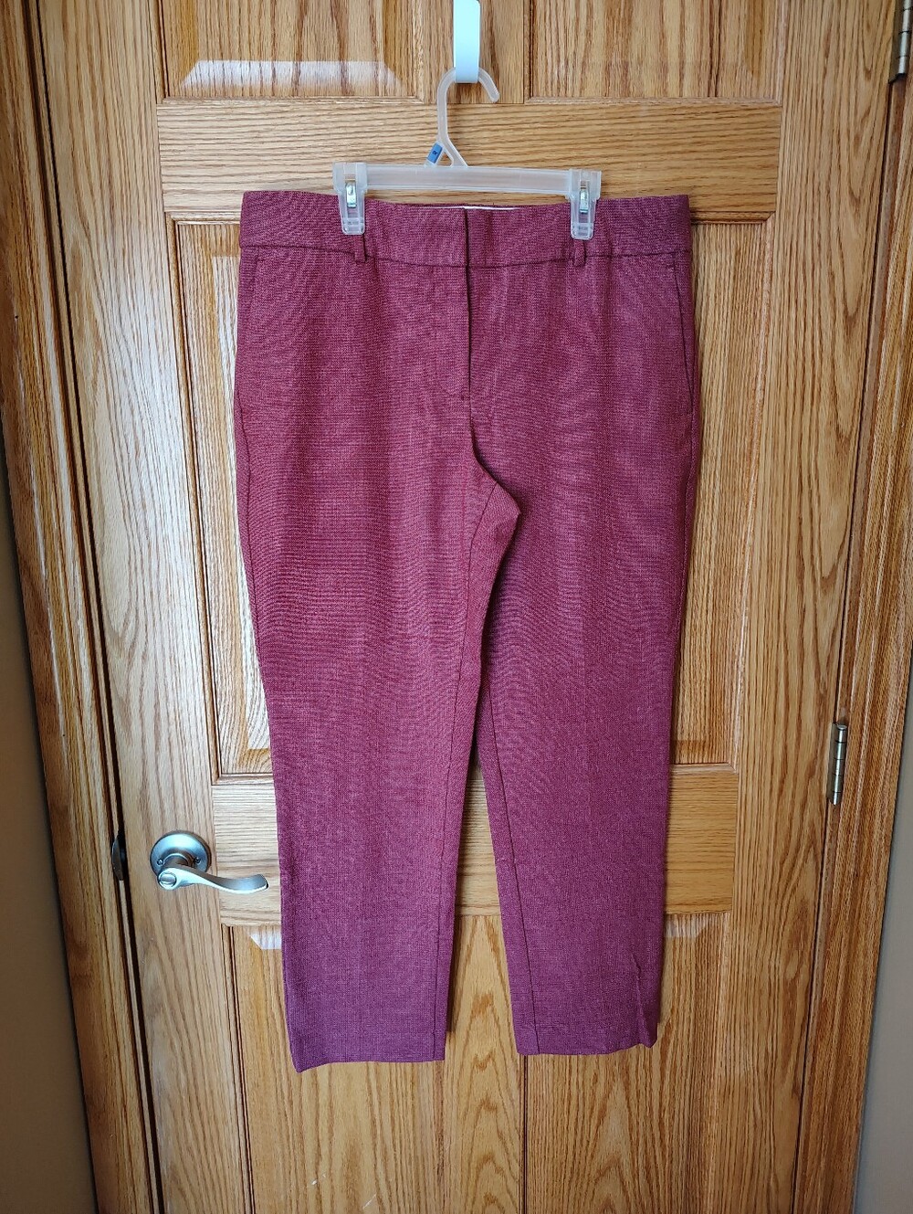 Women's Size 10 Slim Loft Burgundy Dress Pants